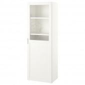 картинка PLATSA ПЛАТСА Комбинация шкафов - стекло/белый/белый 60x42x181 см от магазина Wmart