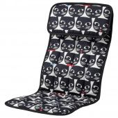 картинка POÄNG ПОЭНГ Подушка-сиденье на детское кресло - Гиссларп/орнамент «кошки» от магазина Wmart