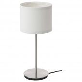 картинка РИНГСТА / СКАФТЕТ Лампа настольная, белый, никелированный, 41 см от магазина Wmart