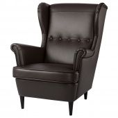 картинка СТРАНДМОН Кресло с подголовником, Гранн/Бумстад темно-коричневый от магазина Wmart