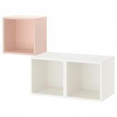 картинка EKET ЭКЕТ Комбинация настенных шкафов - бледно-розовый/белый 105x35x70 см от магазина Wmart
