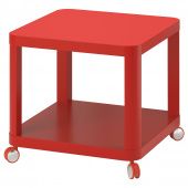 картинка TINGBY ТИНГБИ Стол приставной на колесиках - красный 50x50 см от магазина Wmart