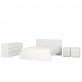 картинка MALM МАЛЬМ Комплект мебели д/спальни, 4 предм. - белый 160x200 см от магазина Wmart