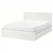 картинка MALM МАЛЬМ Каркас кровати+2 кроватных ящика - белый 160x200 см от магазина Wmart