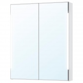 картинка СТОРЙОРМ Зеркальн шкафчик/2дверцы/подсветка, белый, 80x14x96 см от магазина Wmart