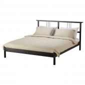 картинка RYKENE РИКЕНЕ Каркас кровати - черно-коричневый/Лурой 160x200 см от магазина Wmart