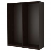 картинка PAX ПАКС 2 каркаса гардеробов - черно-коричневый 200x58x236 см от магазина Wmart