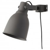 картинка ХЕКТАР Настенный софит/лампа с зажимом, темно-серый от магазина Wmart