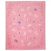 картинка СОНГЛЭРКА Ковер, короткий ворс, бабочка, розовый, 133x160 см от магазина Wmart