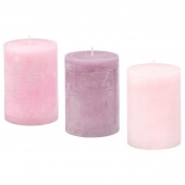 картинка ЛУГГА Формовая свеча, ароматическая, Цветение розовый, 10 см от магазина Wmart