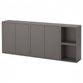 картинка EKET ЭКЕТ Комбинация настенных шкафов - темно-серый 175x25x70 см от магазина Wmart