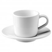 картинка ИКЕА/365+ Чашка для кофе эспрессо с блюдцем, белый, 6 сл от магазина Wmart