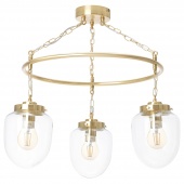 картинка ОТЕРСКЕН Подвесной светильник с 3 лампами, прозрачное стекло от магазина Wmart