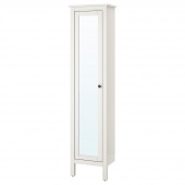 картинка ХЕМНЭС Высокий шкаф с зеркальной дверцей, белый, 49x31x200 см от магазина Wmart