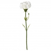 картинка СМИККА Цветок искусственный, гвоздика, белый, 30 см от магазина Wmart