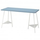 картинка LAGKAPTEN ЛАГКАПТЕН / TILLSLAG ТИЛЛЬСЛАГ Письменный стол - голубой/белый 140x60 см от магазина Wmart
