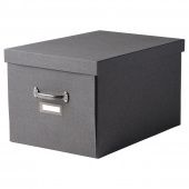картинка TJOG ЧУГ Коробка с крышкой - темно-серый 35x56x30 см от магазина Wmart