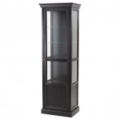 картинка МАЛЬШЁ Шкаф-витрина, черная морилка, 60x40x186 см от магазина Wmart