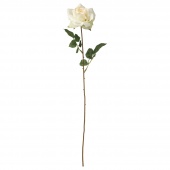 картинка СМИККА Цветок искусственный, роза, белый, 75 см от магазина Wmart
