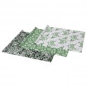 картинка VINTER 2021 ВИНТЕР 2021 Рулон оберточной бумаги - орнамент «лист» бел/зелен 3x0.7 м/2.10 м²x3 штуки от магазина Wmart