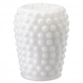 картинка ФРАМБРИНГА Неароматич свеча формовая, 3 фитиля, белый, 19 см от магазина Wmart