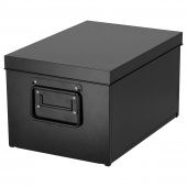 картинка MANICK МАНИКК Коробка с крышкой - черный 25x35x20 см от магазина Wmart