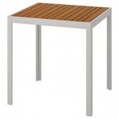 картинка SJÄLLAND ШЭЛЛАНД Садовый стол - светло-коричневый/светло-серый 71x71x73 см от магазина Wmart