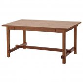 картинка НОРДВИКЕН Раздвижной стол, морилка,антик, 152/223x95 см от магазина Wmart