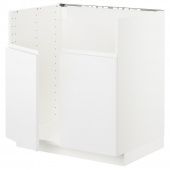 картинка METOD МЕТОД Шкаф для двойной мойки БРЕДШЁН - белый/Воксторп матовый белый 80x60 см от магазина Wmart