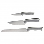 картинка ЭНДЛИГ Набор ножей,3 штуки, светло-серый, белый от магазина Wmart