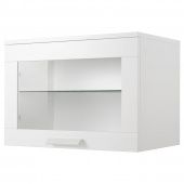 картинка БРИМНЭС Навесной шкаф со стеклянной дверью, белый, 60x41 см от магазина Wmart