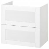 картинка FISKÅN ФИСКОН Шкаф под раковину с 2 ящиками - Йельсен белый 60x40x60 см от магазина Wmart