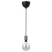 картинка СКАФТЕТ / РОЛЛЬСБУ Подвесной светильник с лампочкой, никелированный, 125 см от магазина Wmart
