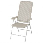 картинка ТОРПАРЁ Садовое кресло/регулируемая спинка, белый, бежевый от магазина Wmart