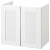 картинка FISKÅN ФИСКОН Шкаф под раковину с 2 дверцами - Йельсен белый 60x40x60 см от магазина Wmart