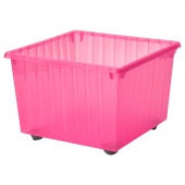 картинка ВЕССЛА Ящик на колесах, светло-розовый, 39x39 см от магазина Wmart