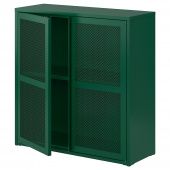 картинка IVAR ИВАР Шкаф с дверями - зеленый сетка 80x83 см от магазина Wmart