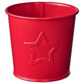 картинка VINTER 2021 ВИНТЕР 2021 Кашпо - орнамент «звезды» красный 9 см от магазина Wmart