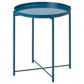 картинка GLADOM ГЛАДОМ Стол сервировочный - глянцевый темно-синий 45x53 см от магазина Wmart