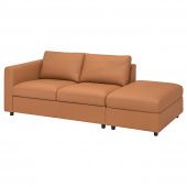 картинка VIMLE ВИМЛЕ 3-местный диван - с открытым торцом/Гранн/Бумстад золотисто-коричневый от магазина Wmart
