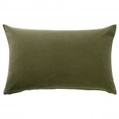 картинка САНЕЛА Чехол на подушку, оливково-зеленый, 40x65 см от магазина Wmart