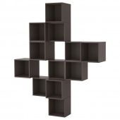 картинка EKET ЭКЕТ Комбинация настенных шкафов - темно-серый 175x35x210 см от магазина Wmart