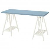 картинка LAGKAPTEN ЛАГКАПТЕН / MITTBACK МИТТБАКК Письменный стол - голубой/белый 140x60 см от магазина Wmart
