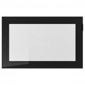картинка GLASSVIK ГЛАССВИК Стеклянная дверь - черный/прозрачное стекло 60x38 см от магазина Wmart