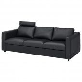 картинка VIMLE ВИМЛЕ 3-местный диван - с изголовьем/Гранн/Бумстад черный от магазина Wmart