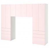 картинка SMÅSTAD СМОСТАД / OPPHUS ОПХУС Комбинация д/хранения - белый/бледно-розовый 240x42x181 см от магазина Wmart