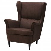 картинка СТРАНДМОН Кресло с подголовником, Шифтебу коричневый от магазина Wmart