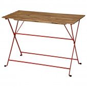 картинка TÄRNÖ ТЭРНО Садовый стол - красный/светло-коричневая морилка 100x54 см от магазина Wmart
