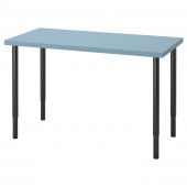картинка LAGKAPTEN ЛАГКАПТЕН / OLOV ОЛОВ Письменный стол - голубой/черный 120x60 см от магазина Wmart