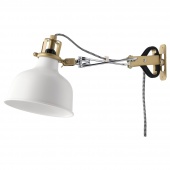 картинка РАНАРП Настенный софит/лампа с зажимом, белый с оттенком от магазина Wmart